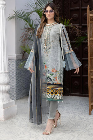 Digital printed Chikankari  3PC